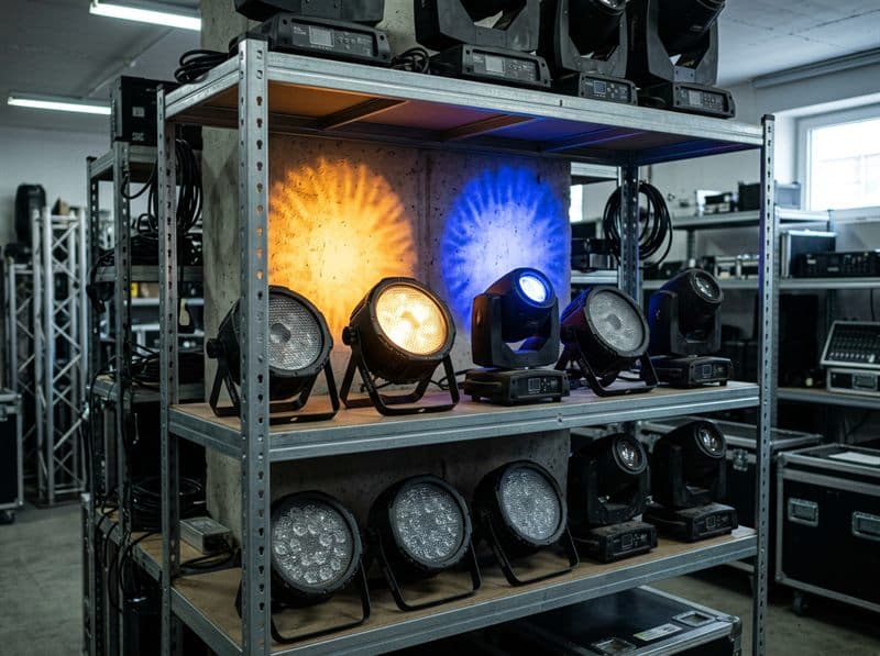 Focos de iluminación profesional para locales y grupos de música